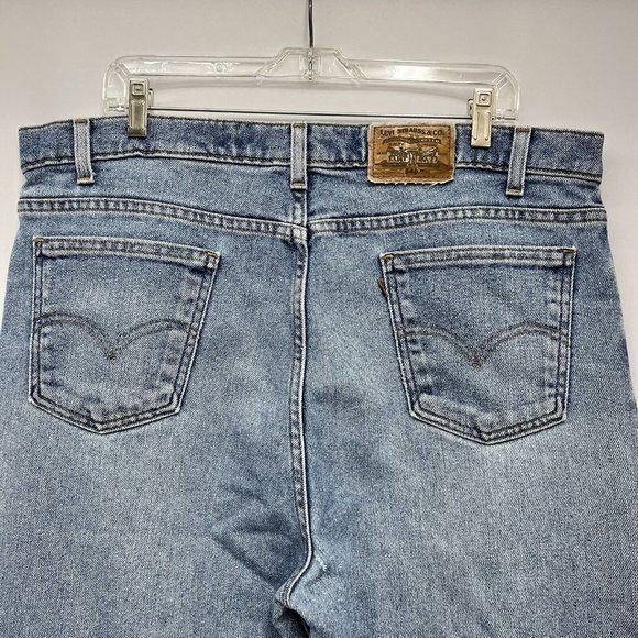 Vtg Levi's 540 Orange Tab 90's Men's 40x30 Blue Flex Denim Tapered Leg Jeans USA - Picture 6 of 10